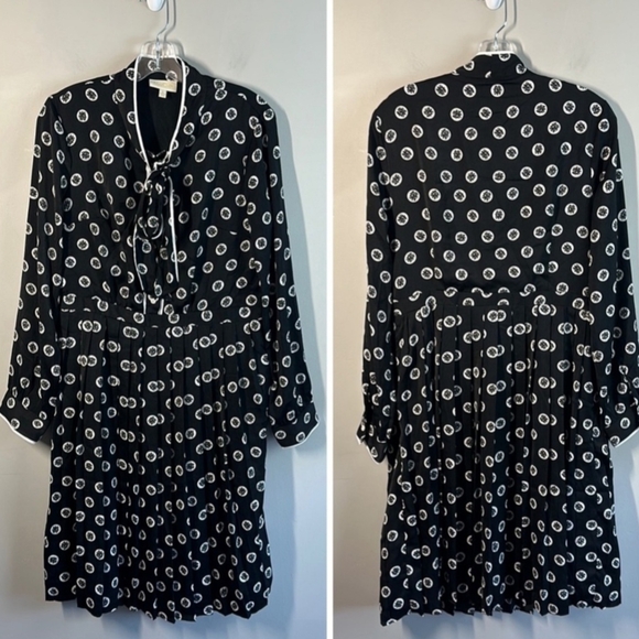 Modcloth Black and White Long Sleeve Dress - Picture 3 of 16